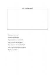 English Worksheet: My Best Friend