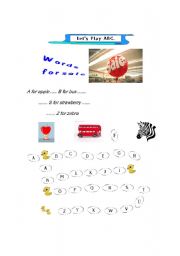 English worksheet: Lets learn ABC
