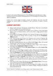 English Worksheet: London...