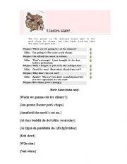 English Worksheet: it tastes stale