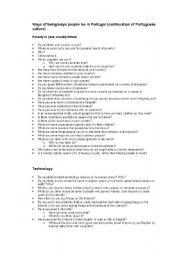 English Worksheet: portuguese culture