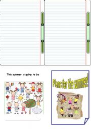 English Worksheet: summer minibook