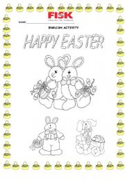 English worksheet: Easter rabbits