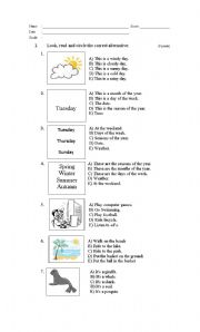 English worksheet: animals and past simple