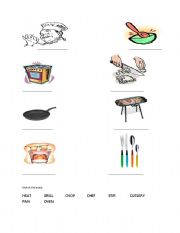 English Worksheet: COOK MATCH WORD