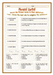 > Phrasal Verbs Practice 17! > --*-- Definitions + Exercise --*-- BW Included --*-- Fully Editable With Key!