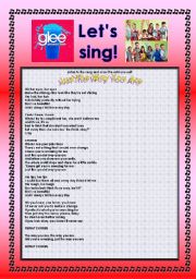 English Worksheet: > Glee Series: Season 2! > SONGS FOR CLASS! S02E08 *.* FOUR SONGS *.* FULLY EDITABLE WITH KEY! 