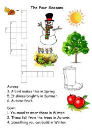 English Worksheet: Four Seasons