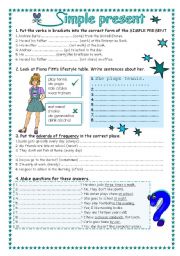 English Worksheet: Simple present