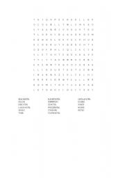 English Worksheet: WORDSEARCH ACCOMODATION