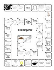 English Worksheet: BOARD GAME