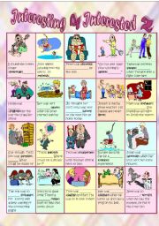 English Worksheet: Adjectives ending in -ed and -ing