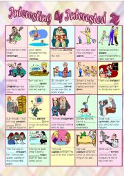 English Worksheet: Adjectives ending in -ed and -ing