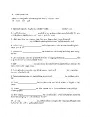 English Worksheet: Causative make have get