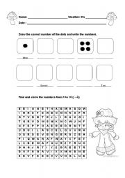 English Worksheet: Numbers