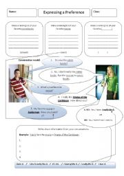 English Worksheet: Expressing Preferences