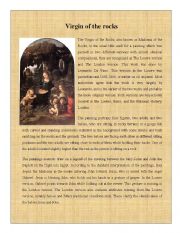 English Worksheet: Painting 6 ( Madonna of the Rocks)