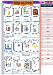 English Worksheet: Idioms and Phrases  4 / 6