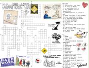 English Worksheet: School, Work and Life Vocabulary Crossword