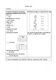 English Worksheet: number and adjetives