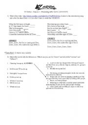English Worksheet: Zorro - First Episode of the original series