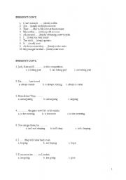 English Worksheet: present simple present cont. past simple