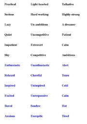 English worksheet: I am - I feel