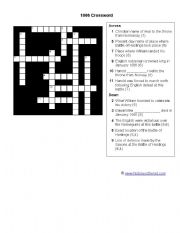 English Worksheet: Crossword- William the Conquerer