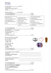 Song Worksheet - Foo Fighters, My Hero - ESL worksheet by LauraEBell