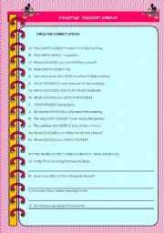 English Worksheet: practice present simple