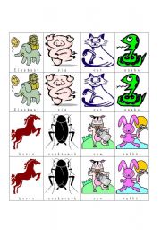 English worksheet: animals