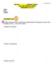 English worksheet: FURNITURE