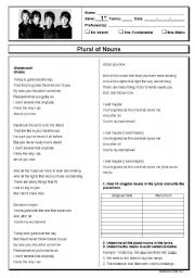 English Worksheet: Wonder wall