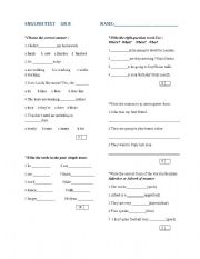 English worksheet: test