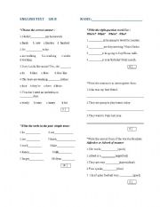 English Worksheet: test