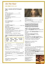 English Worksheet: On the floor Jennifer Lopez