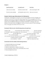 English Worksheet: Simple Past Tense, Exercise