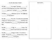 English worksheet: My laien has, have or haves
