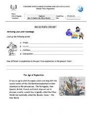 English worksheet: Why do people explore?