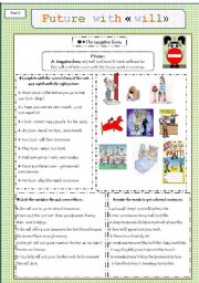 English Worksheet: The future with 