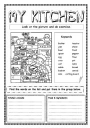 English Worksheet: My kitchen