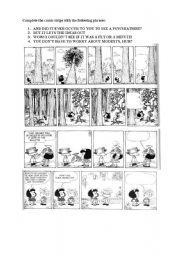 English Worksheet: Mafalda in English