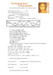 English Worksheet: Un-break my heart by Tony Braxton.