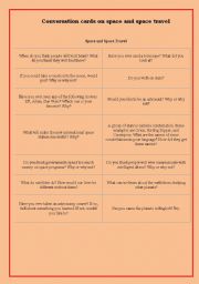 English worksheet: conversation on space and space travels