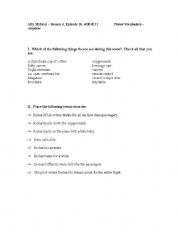 English worksheet: Ally McBeal S4E16 viewing guide to teach travel vocabulary