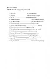 English worksheet: Past Tense Exercise