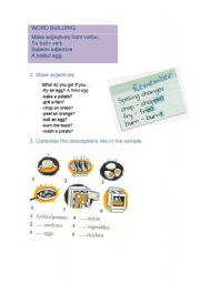 English worksheet: building of adjectives