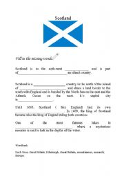 English Worksheet: Scotland 
