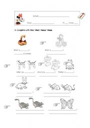 English Worksheet: Demonstrative determiners