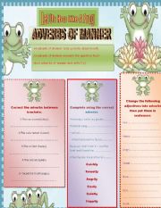 English Worksheet: adverb of manner